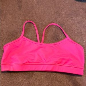 Lulu lemon hot pink power Y sports bra